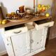 Antique Parisian sideboard in patinated beige wood