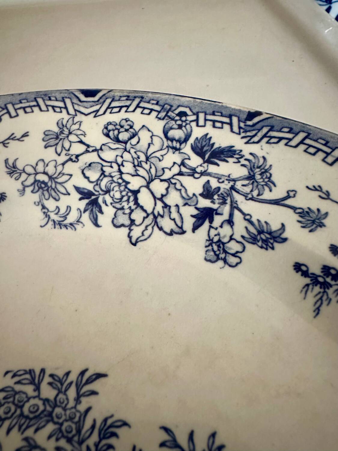 Large round antique dish