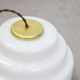Mid-Century Italian Brass and Opaline Glass Pendant Lamp