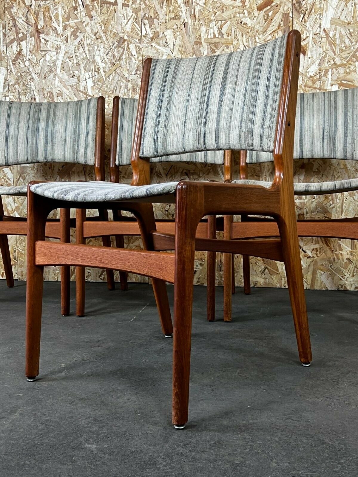 4x 60s 70s teak chairs Chair Dining Chair Henning Kjaernulf Danish 60s