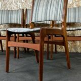 4x 60s 70s teak chairs Chair Dining Chair Henning Kjaernulf Danish 60s