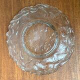 Vintage frosted glass bowl, 1970s.