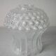 Old globe lamp shade chandelier lighting fixture in glass relief decor 16 cm