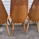 (Lot) 5 chaises vintage bois attribuées à Baumann (à restaurer)