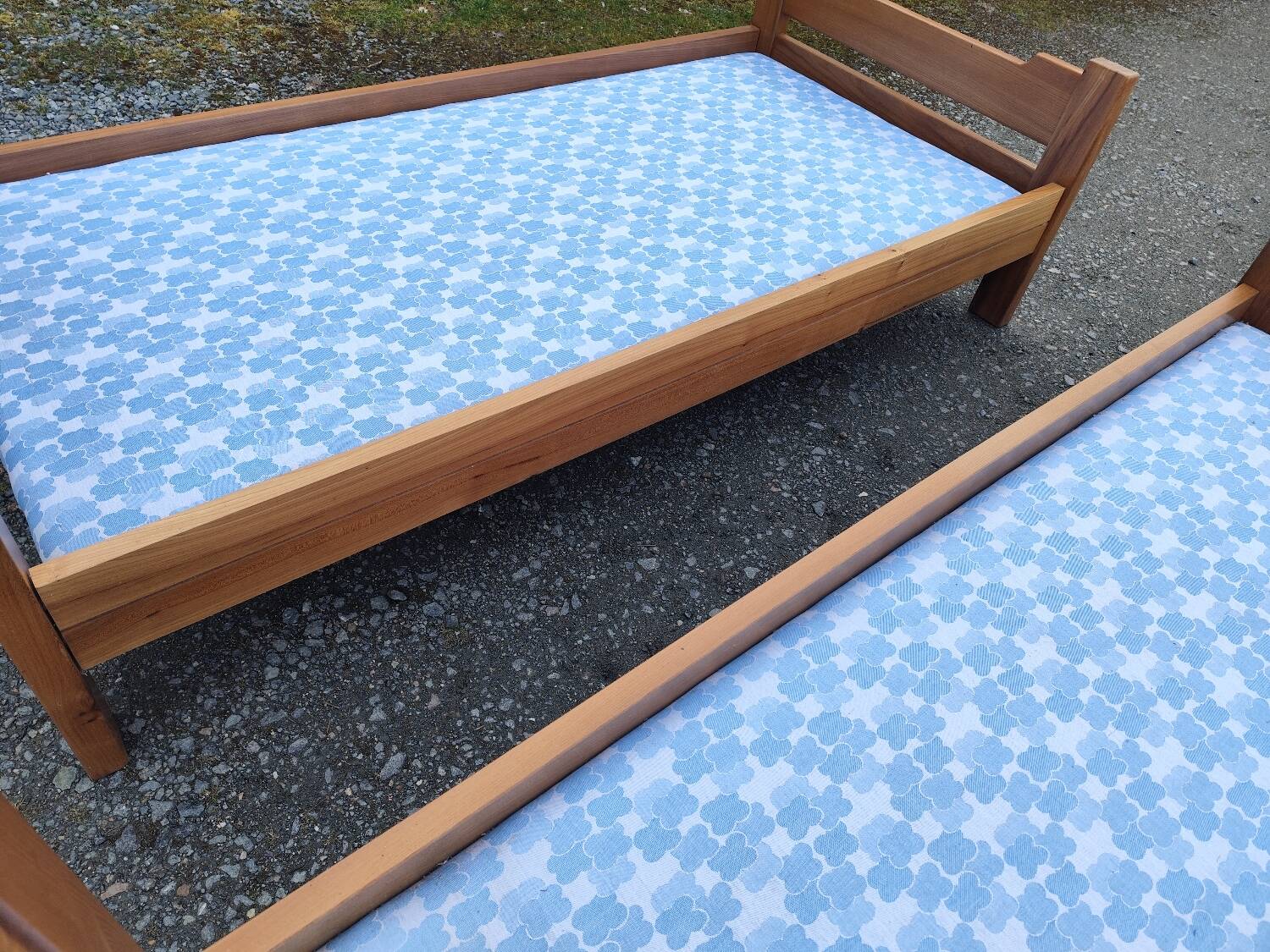 Pair of elm burl beds attributed to Maison Regain