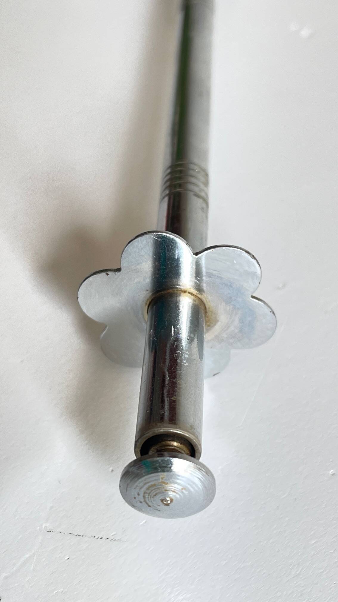 Long vintage chrome metal sugar tongs