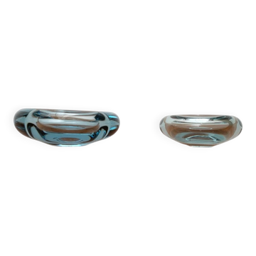 Lot de 2 bols en verre danois du milieu du siècle par Per Lütken pour Holmegaard, années 1960