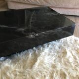 Coffee table 70s black marble effect