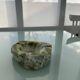 Green marble ashtray