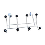Coat rack that hangs at the top of a door