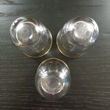 Lot 3 glasses golden stars
