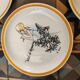 Set of 5 decorative plates Gien by Hughette Sainson