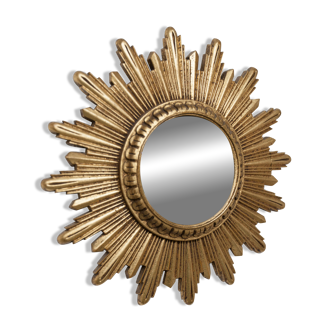 Miroir soleil oeil de sorcière convexe vintage 1970