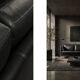 Vintage Mid-Century Danish Modern Two-Seater Black Leather Sofa, 1970s