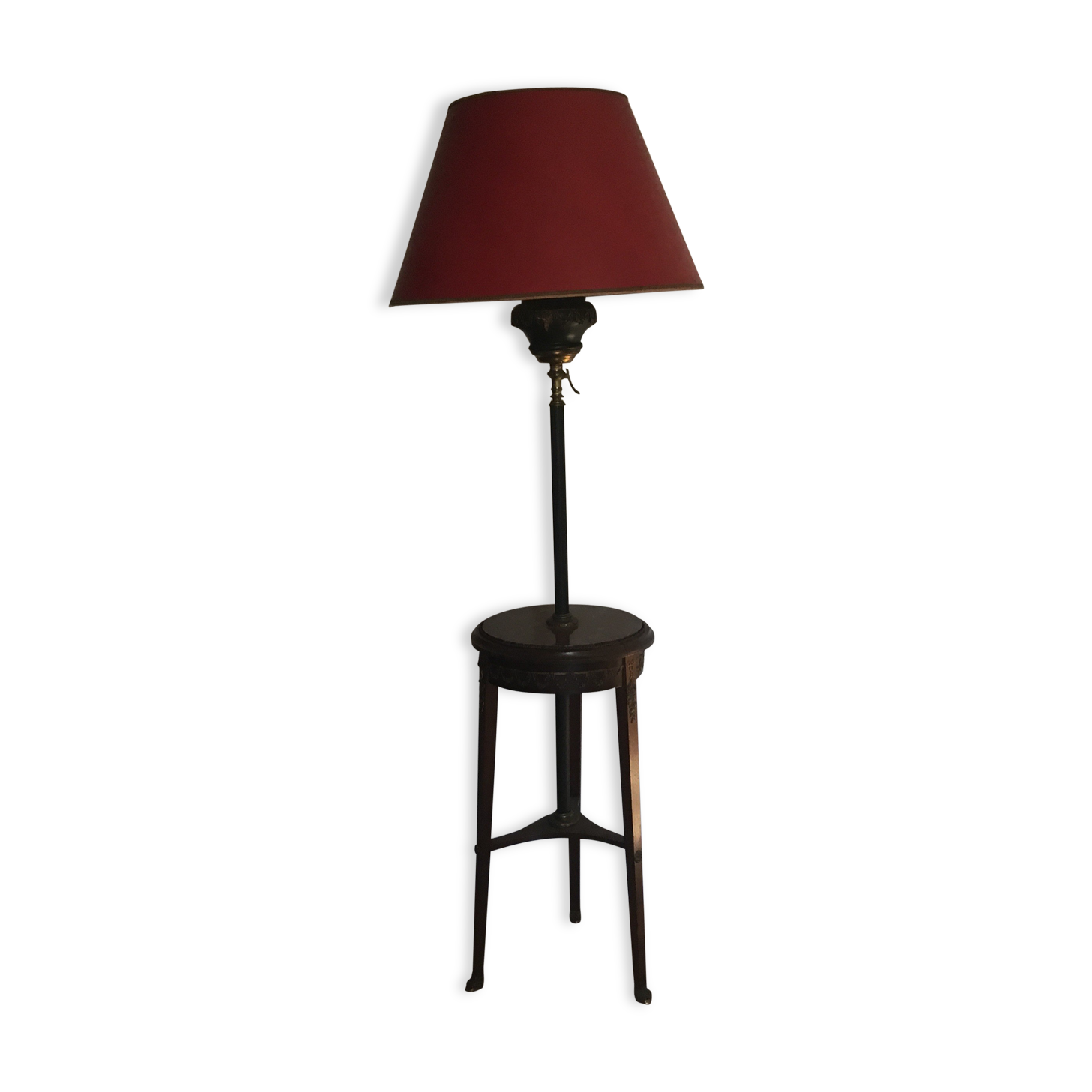 Healing-Lampadaire Side table decoration in bronze head and feet of goats
