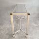Iconic white console with designer spacer, signed Pierre Vandel Paris