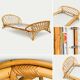 Vintage 1960 rattan basket 90x190