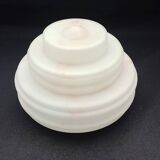 Art Deco Lampshade Glass Marbled Pattern White & Pink Birthday Cake