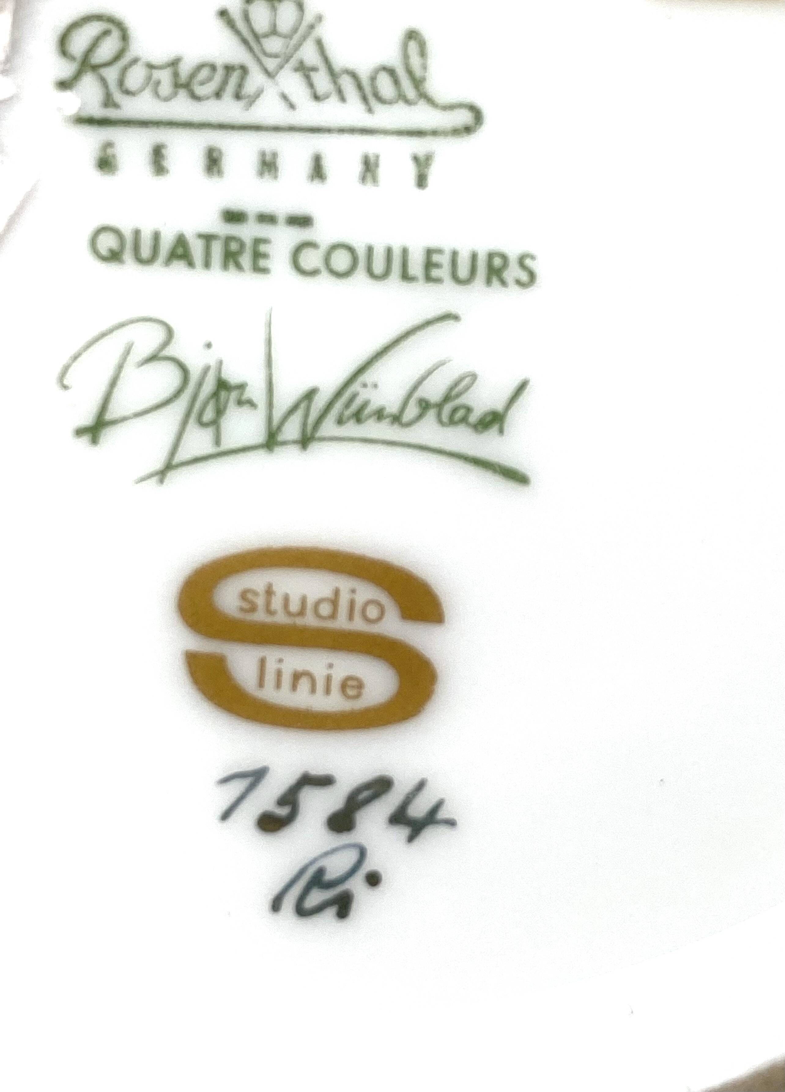 Mid-century porcelain table lighter, Bjorn Wiinblad for Rosenthal, 1970s