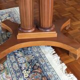 Table ovale en acajou au pied "double"