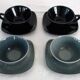 2 cups with saucers, New Time model, Boch Frères 1955