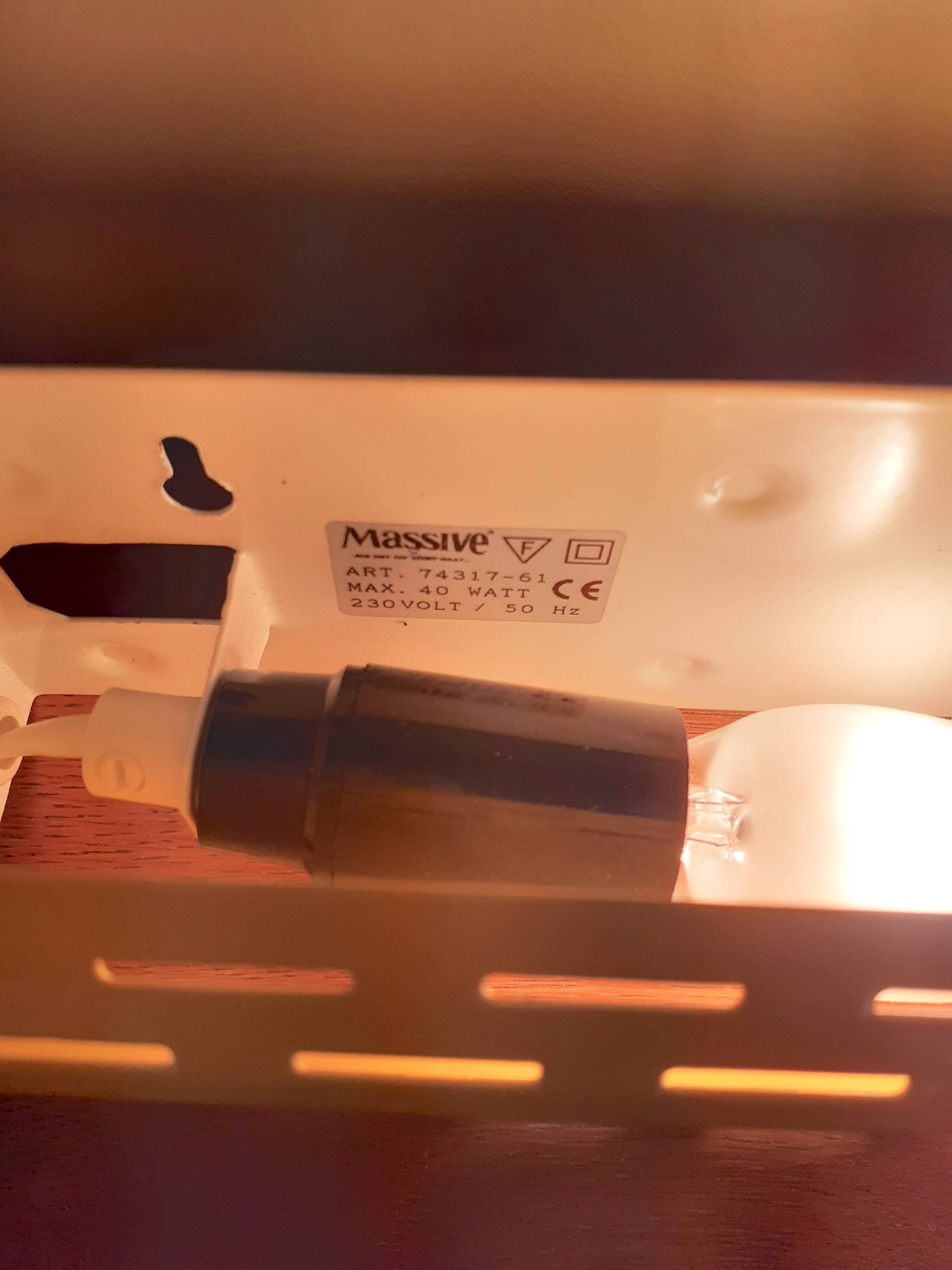 2 vintage adjustable metal wall lights - design Gerard Gossé for Massive