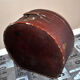 Hat box - Vintage hat box in burgundy brown leather 46x52