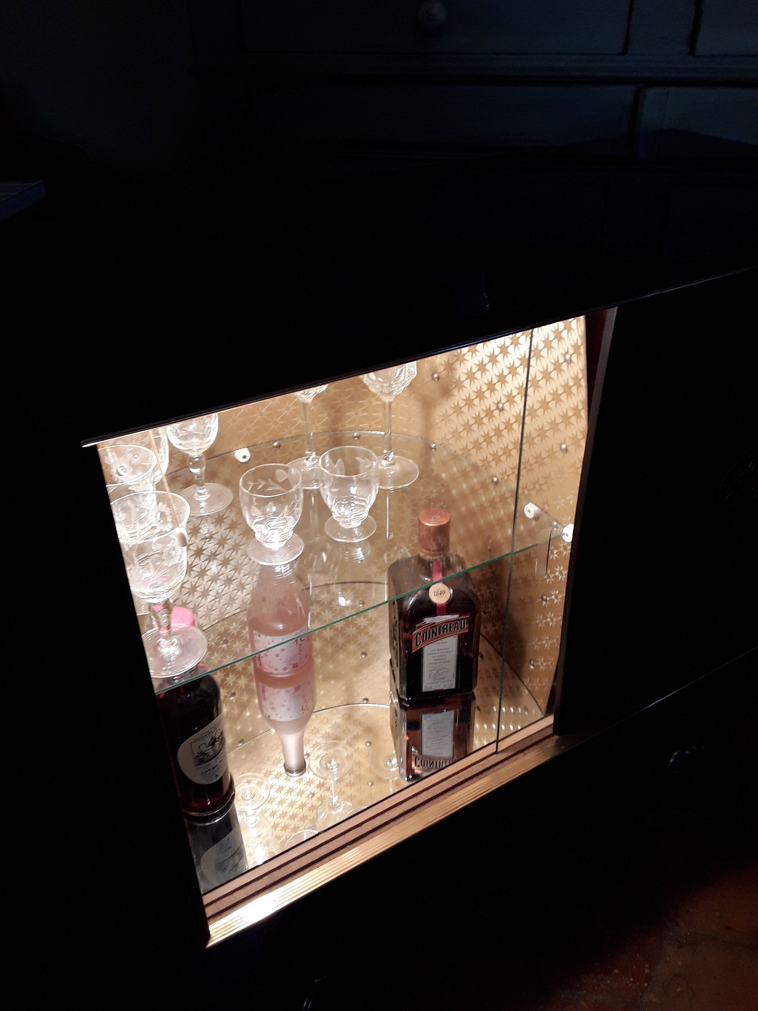 Meuble bar en formica vintage