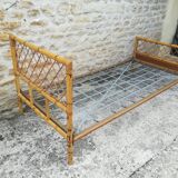 Bamboo and rattan bed