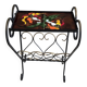 Vallauris magazine rack "la Grange", tiled and wrought iron