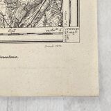 Map of the surroundings of Marche-en-Famenne Belgium vintage 1914