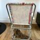 Colorful folding camping chair face pattern 70s