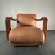 Midcentury brutalist embassy lounge or easy low club chair, 1960s