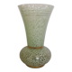 Green speckled glass vase from Clichy with gold threads.