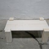Vintage travertine coffee table by Editions Ligne Roset