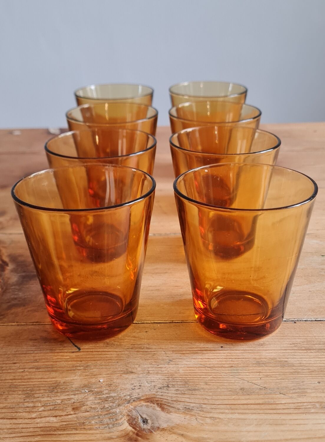 Set de 8 verres ambrés Duralex