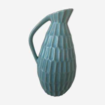 Vase turquoise West-Germany céramique