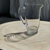 Carafe à anse en verre belle matière pied motifs billes de verre H21