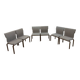 Stackable walnut chairs, Sauder designare, 1960s, USA