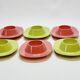 6 vintage plastic egg cups 1960s Schumm Plastic Style new in box