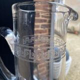 St. louis partie de service à bière art nouveau cristal soufflé et gravé