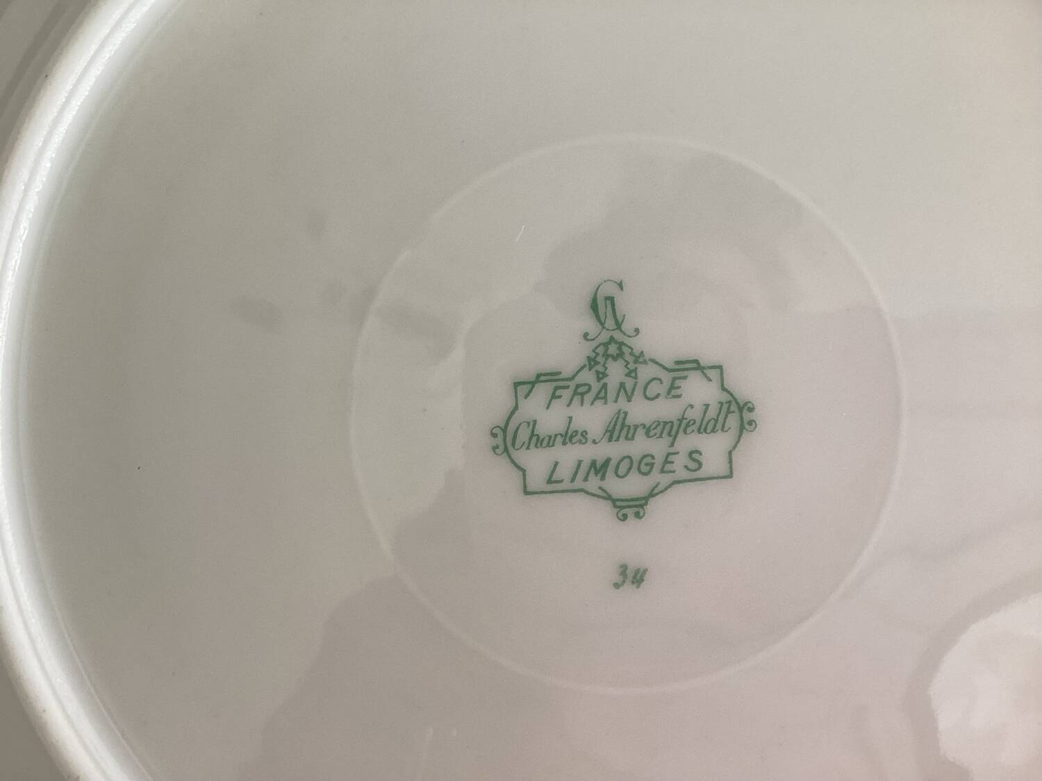 Set of 6 Charles Ahrenfeldt Limoges dessert plates