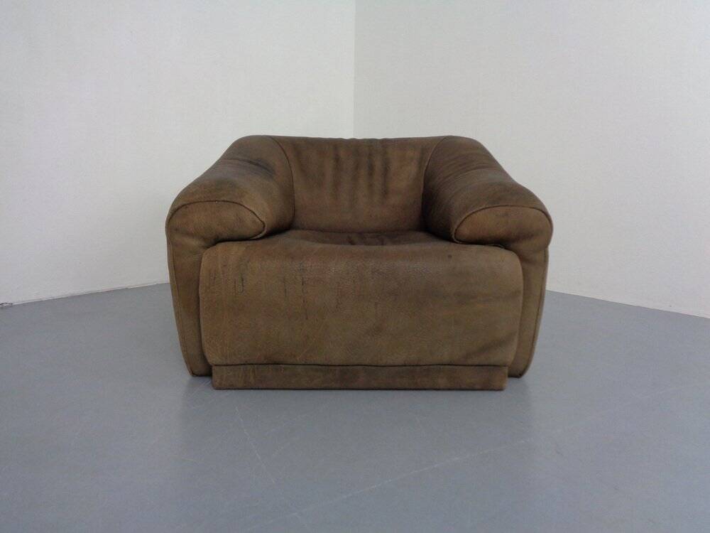 Buffalo Chair in leather by De Sede, 1970s