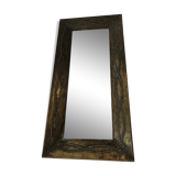 Brutalist mirror in copper and tin circa 1960