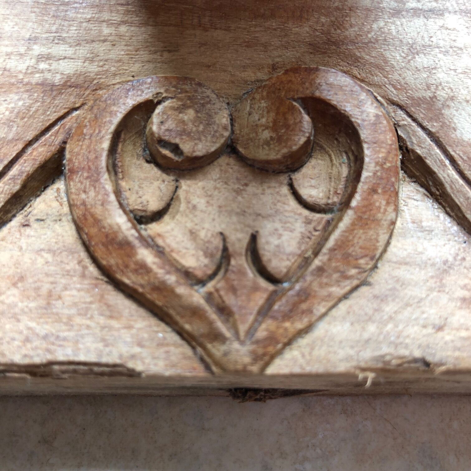 Ibex wooden pediment