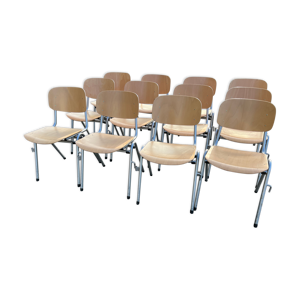 Lot de 12 chaises d’école