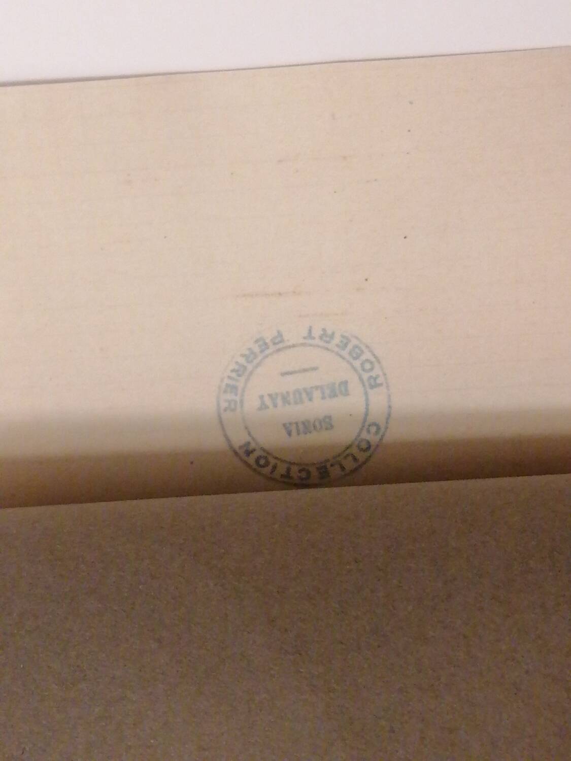 Gouache originale de Sonia DELAUNAY - Étude de tissu - Robert PERRIER