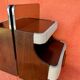 SET OF 2 VINTAGE 1970S NIGHTSTANDS/SOFA ENDS IN WOOD AND FABRIC