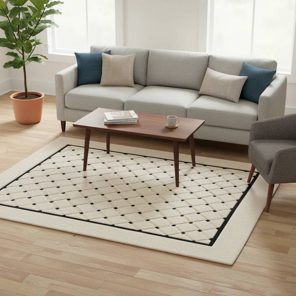 Hand-tufted carpet Interwoven by Tisca France 1990s