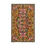 Handwoven Vintage Flatweave Black Kilim 202 cm x 320 cm - 23442